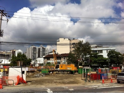 Praça Vanhargem em obras (Foto : Bruna Cardoso)