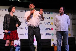 Coordenadora de Publicidade, Míriam Aguiar. Diretor Acadêmio, Eduardo Maluf. Professor Márcio Ferreira.