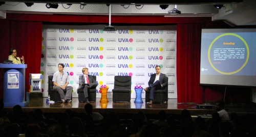 Palestrantes e professor