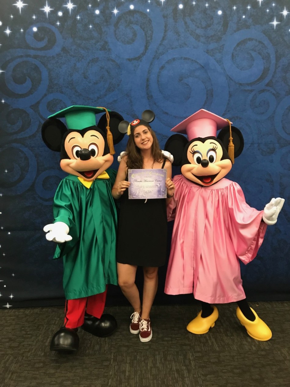 Renata Caruso ao final do programa de intercâmbio. Foto: Arquivo pessoal