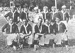 Um dos primeiros registros do time de futebol do Vasco com jogadores negros. Foto: Acervo do Vasco