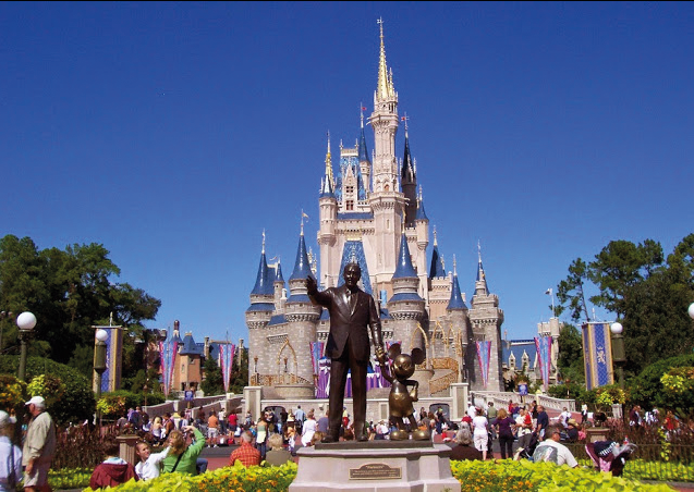 O castelo da Cinderela que representa o parque da Disney em Orlando. Foto: Dicas da Flórida